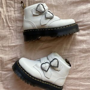 Doc marten heart buckle platform